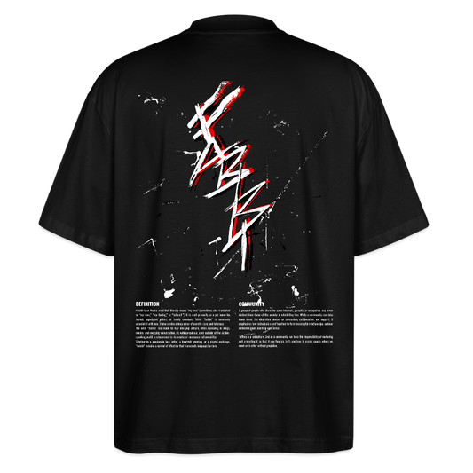 Habibi Community Shirt (white/red on black) - black
